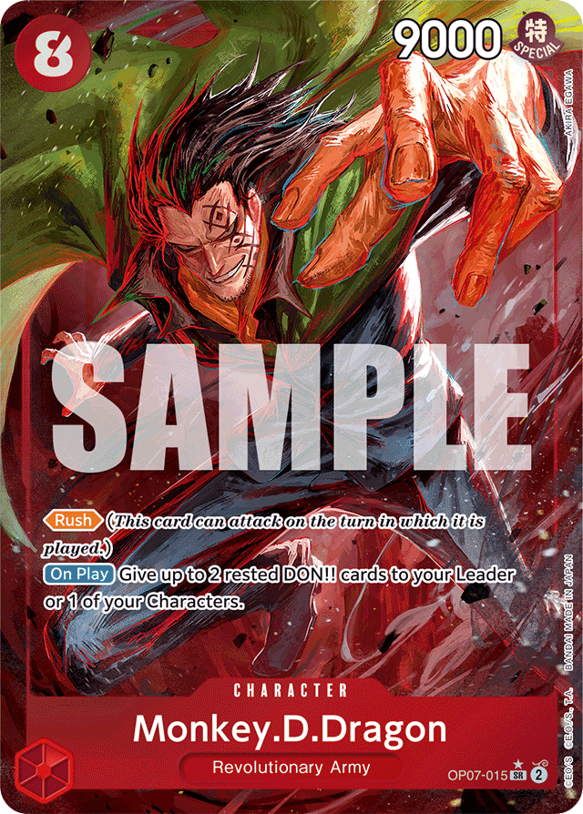 Monkey.D.Dragon OP07-015 Alt Art card, 500 Years In The Future