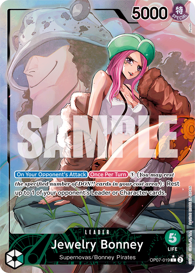 Jewelry Bonney OP07-019 Alt Art card, 500 Years In The Future