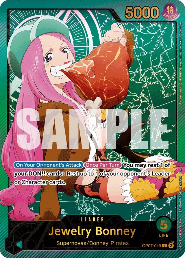 Jewelry Bonney OP07-019 SP Alt Art card, 500 Years In The Future