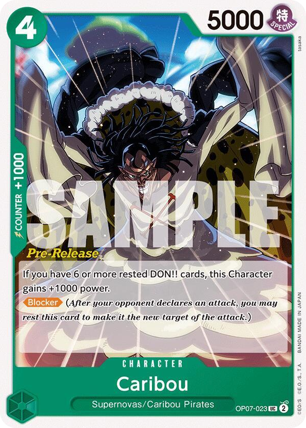 Caribou OP07-023 Pre-Release Stamp card, 500 Years In The Future