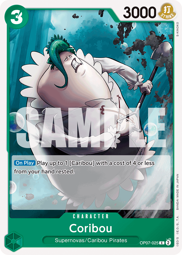Coribou OP07-025 card, 500 Years In The Future