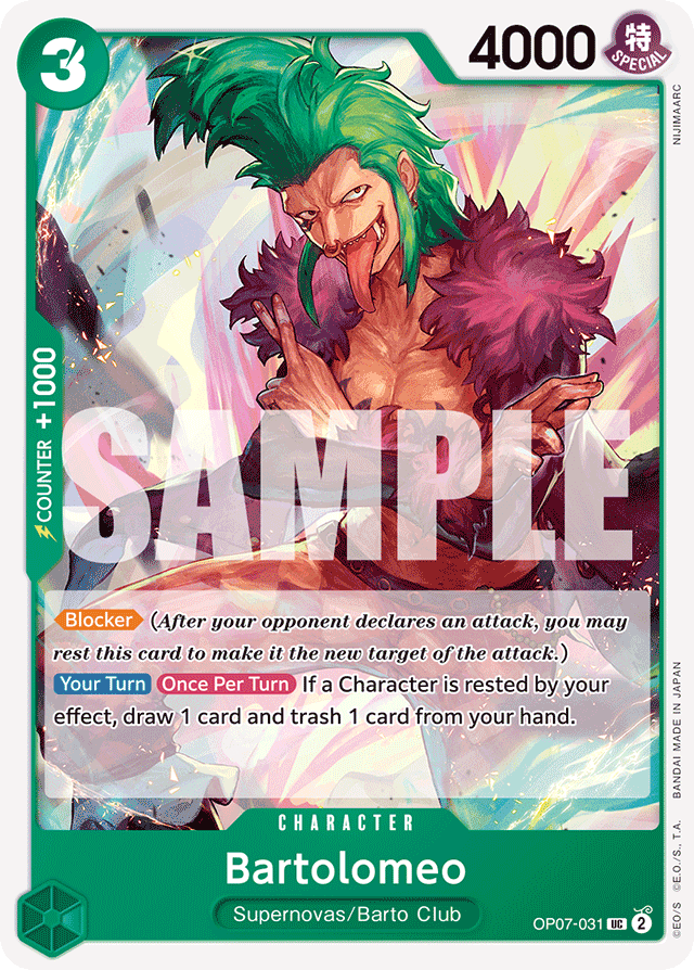 Bartolomeo OP07-031 card, 500 Years In The Future