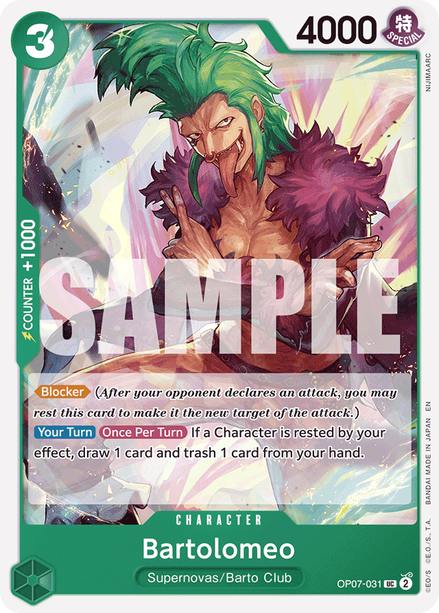 Bartolomeo OP07-031 Starter Deck card, 500 Years In The Future