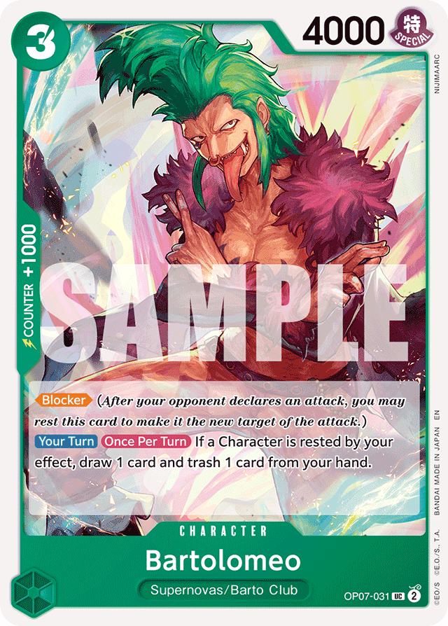 Bartolomeo OP07-031 Reprint card, 500 Years In The Future