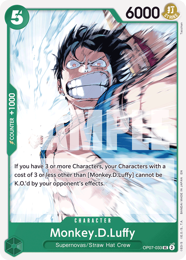 Monkey.D.Luffy OP07-033 Reprint card, 500 Years In The Future