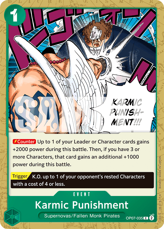Karmic Punishment OP07-035 card, 500 Years In The Future