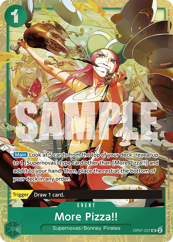 More Pizza!! OP07-037 Best Selection Vol. 4 Alt Art card, 500 Years In The Future