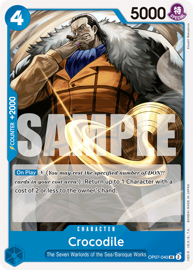 Crocodile OP07-040 card, 500 Years In The Future