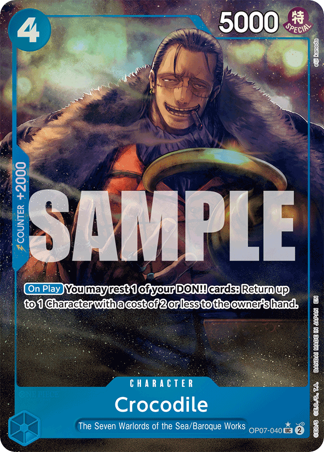 Crocodile OP07-040 Alt Art card, 500 Years In The Future