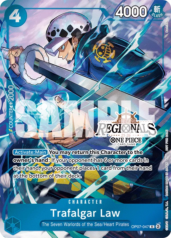 Trafalgar Law OP07-047 Regional Participant Stamp card, 500 Years In The Future