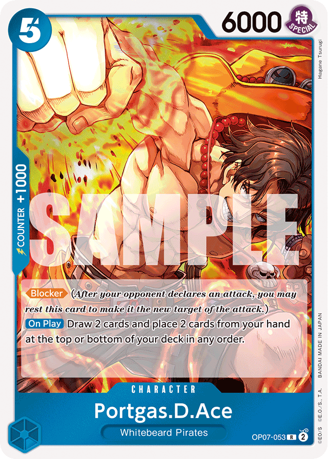 Portgas.D.Ace OP07-053 card, 500 Years In The Future