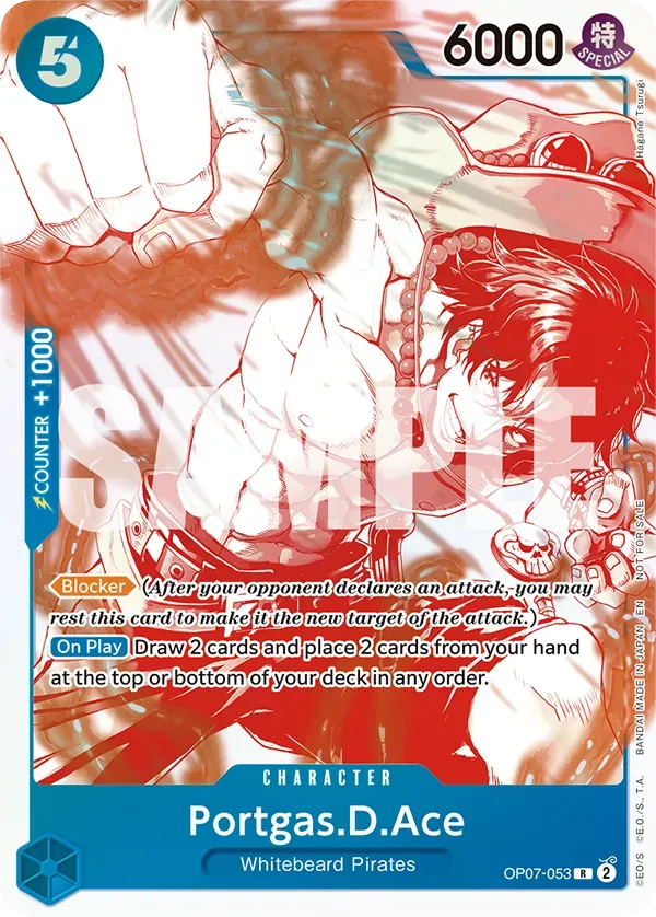 Portgas.D.Ace OP07-053 Full Art card, 500 Years In The Future