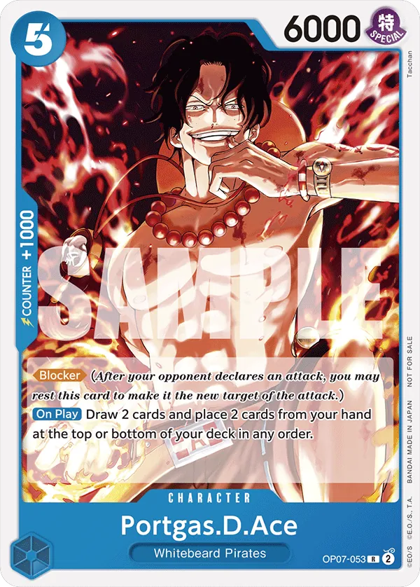 Portgas.D.Ace OP07-053 Tournament Pack Alt Art card, 500 Years In The Future