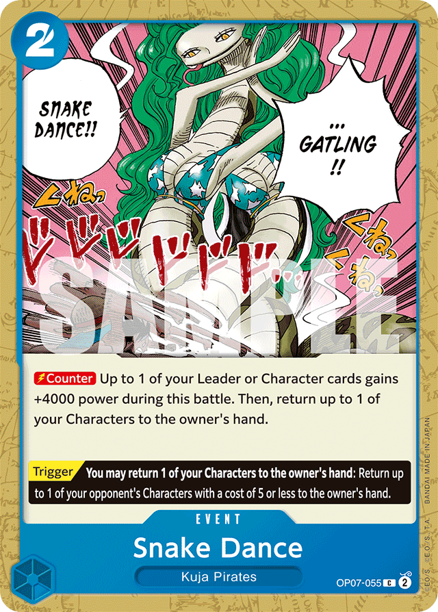 Snake Dance OP07-055 card, 500 Years In The Future