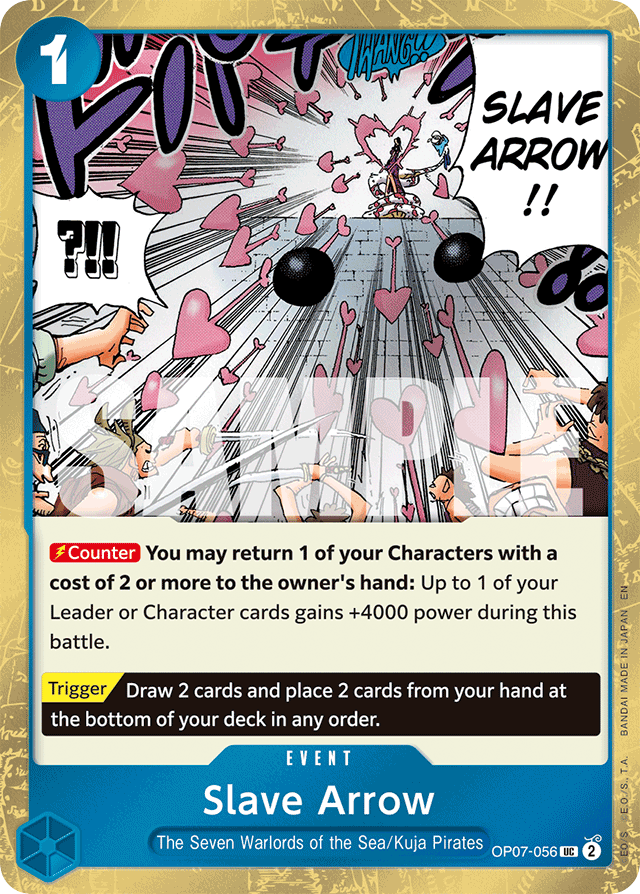 Slave Arrow OP07-056 Jolly Roger Foil card, 500 Years In The Future