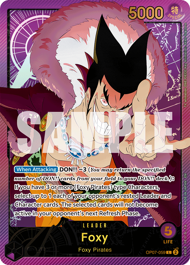 Foxy OP07-059 SP Alt Art card, 500 Years In The Future