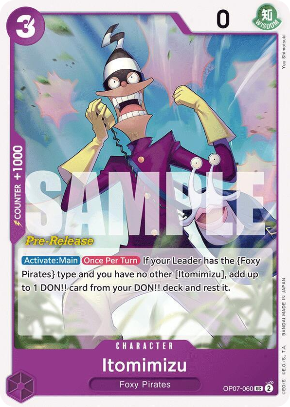 Itomimizu OP07-060 Pre-Release Stamp card, 500 Years In The Future