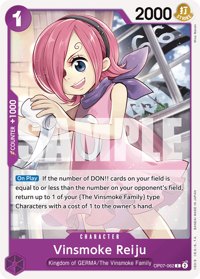 Vinsmoke Reiju OP07-062 card, 500 Years In The Future