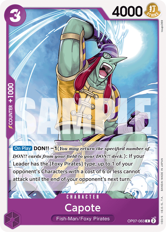 Capote OP07-063 card, 500 Years In The Future