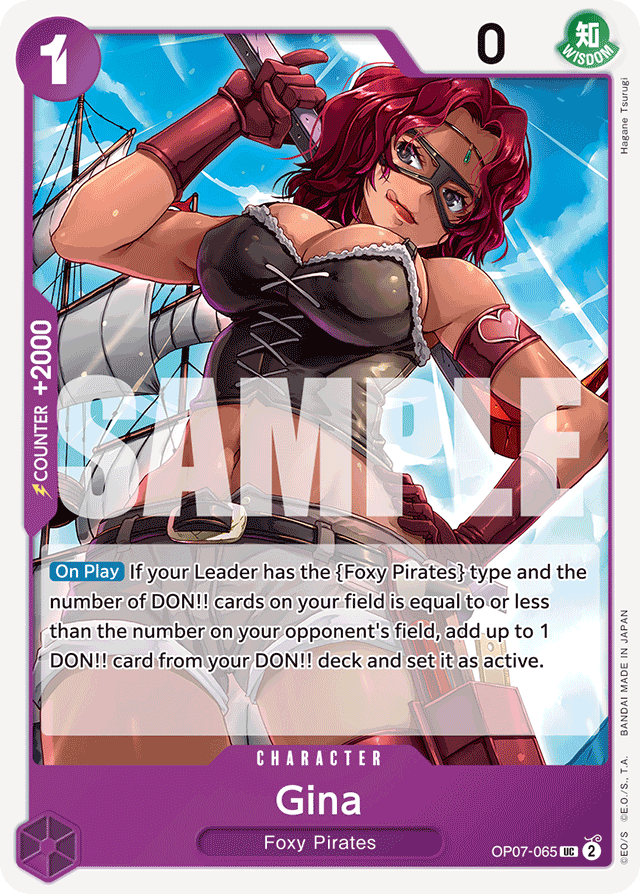Gina OP07-065 card, 500 Years In The Future