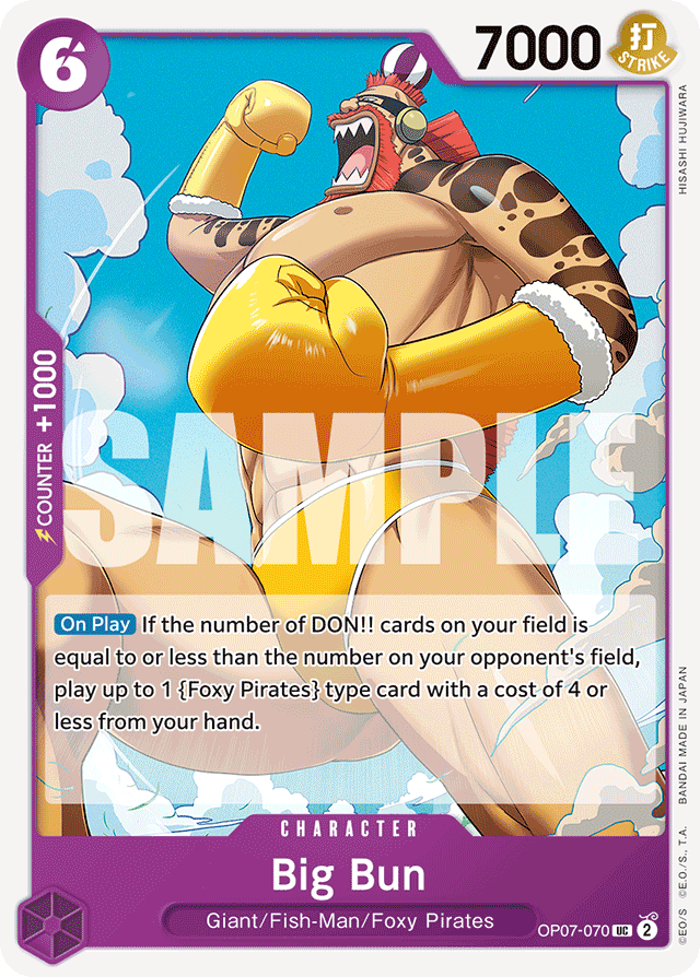 Big Bun OP07-070 card, 500 Years In The Future