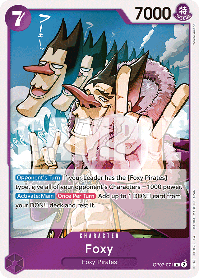Foxy OP07-071 card, 500 Years In The Future