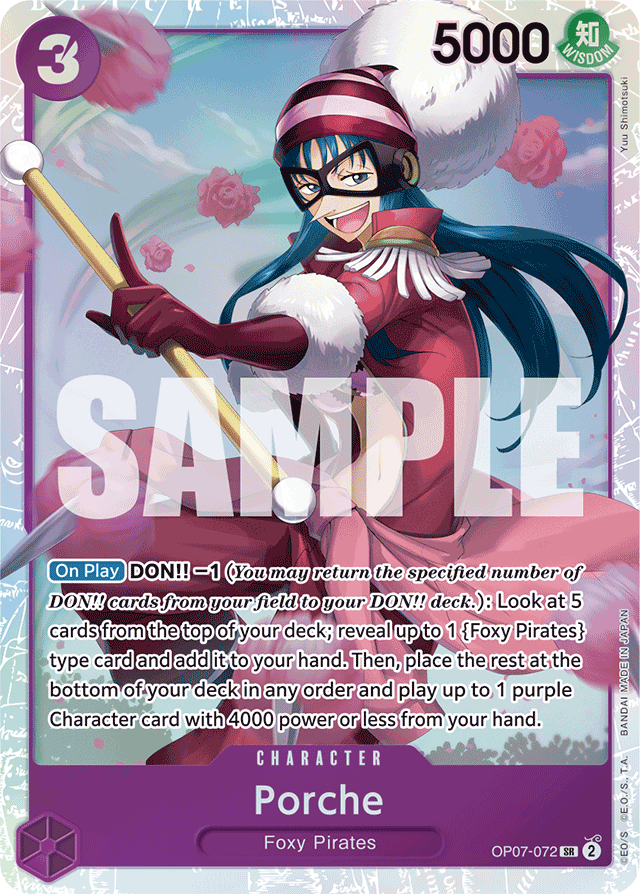 Porche OP07-072 card, 500 Years In The Future