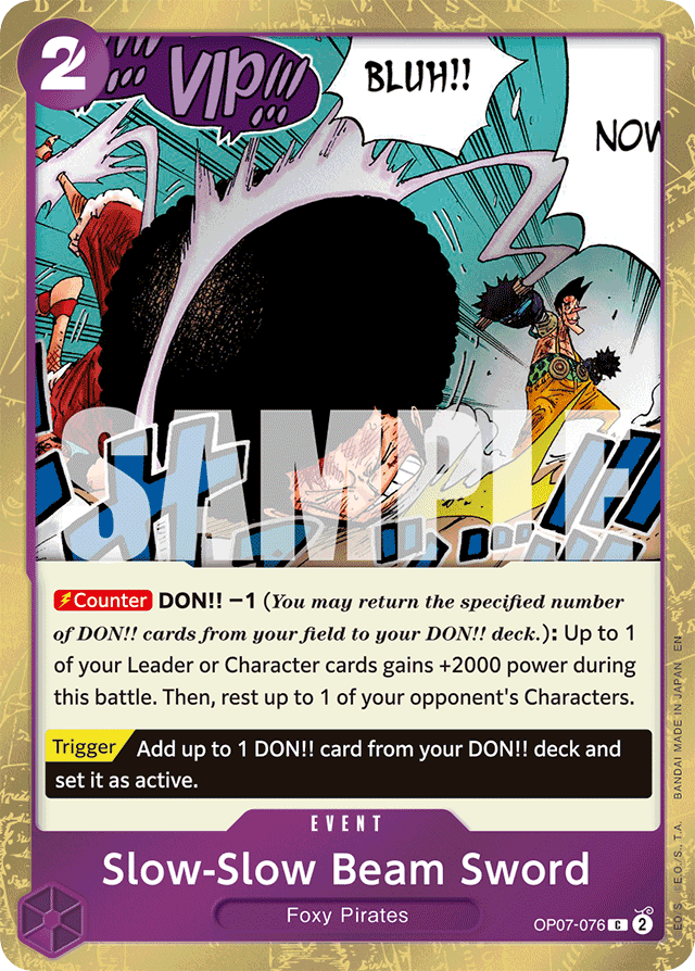 Noro Noro Beam Sword OP07-076 Jolly Roger Foil card, 500 Years In The Future