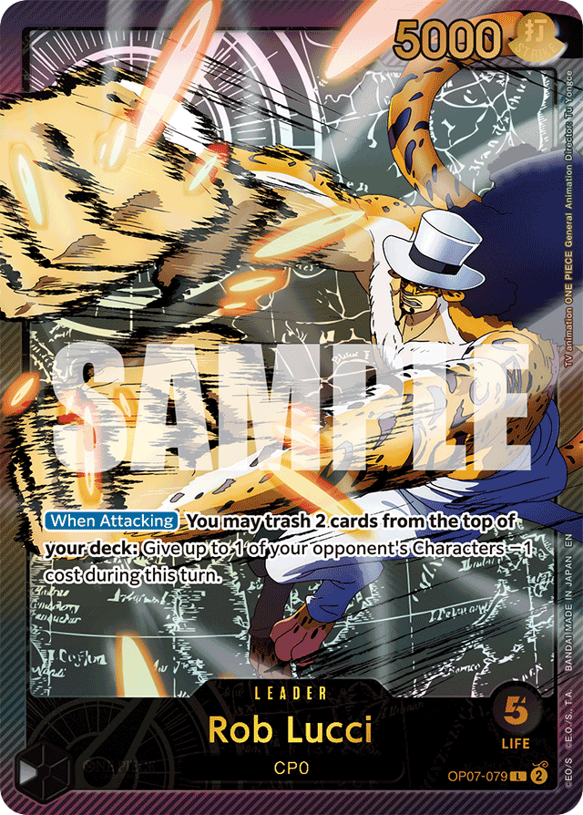 Rob Lucci OP07-079 SP Alt Art card, 500 Years In The Future