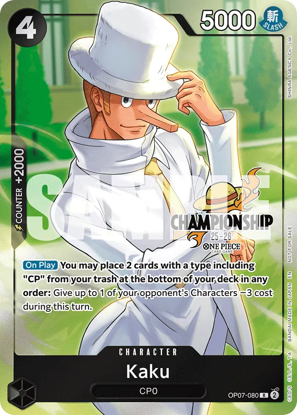 Kaku OP07-080 Championship Stamp card, 500 Years In The Future