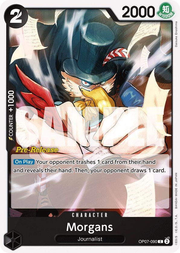Morgans OP07-090 Pre-Release Stamp card, 500 Years In The Future