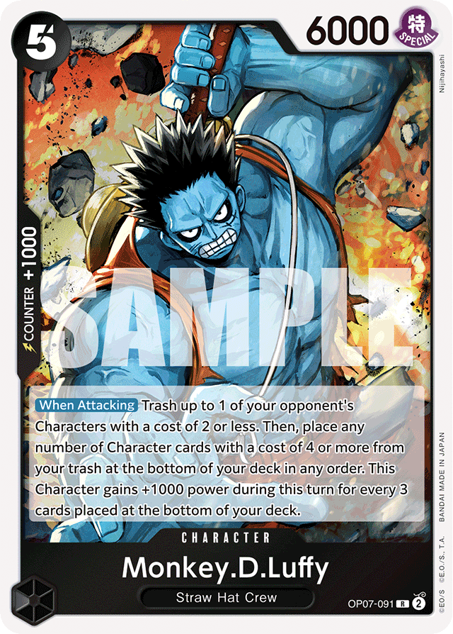 Monkey.D.Luffy OP07-091 card, 500 Years In The Future