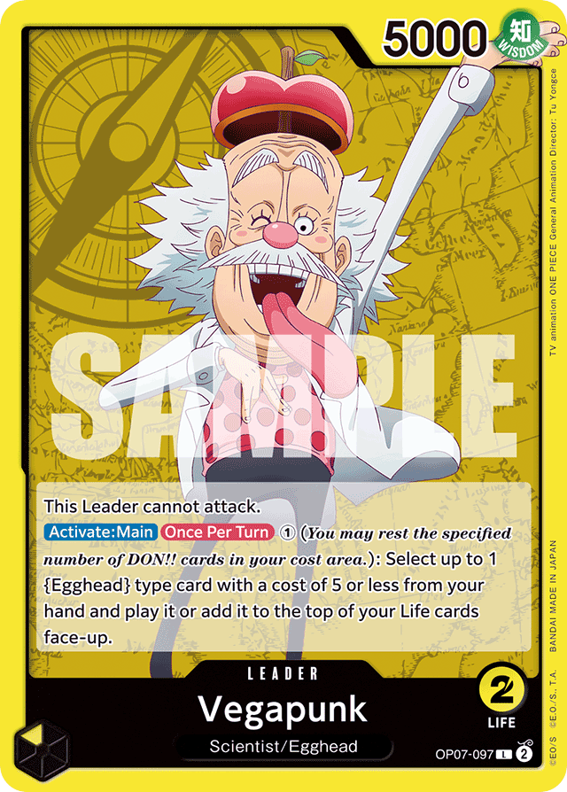 Vegapunk OP07-097 card, 500 Years In The Future