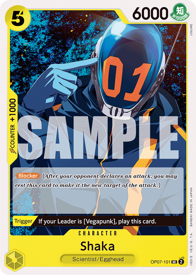 Shaka OP07-101 card, 500 Years In The Future