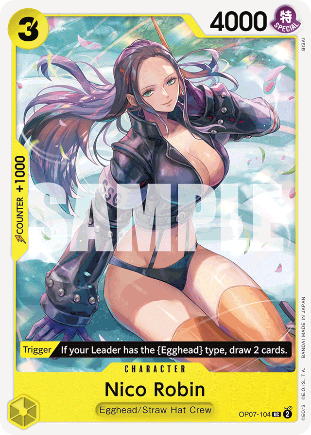 Nico Robin OP07-104 card, 500 Years In The Future