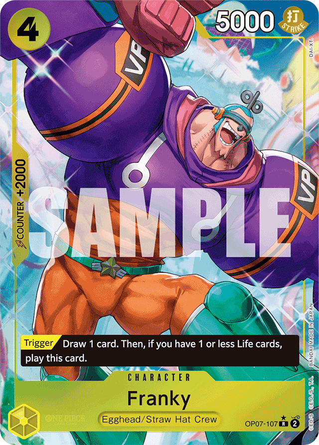 Franky OP07-107 Alt Art / Reprint card, 500 Years In The Future