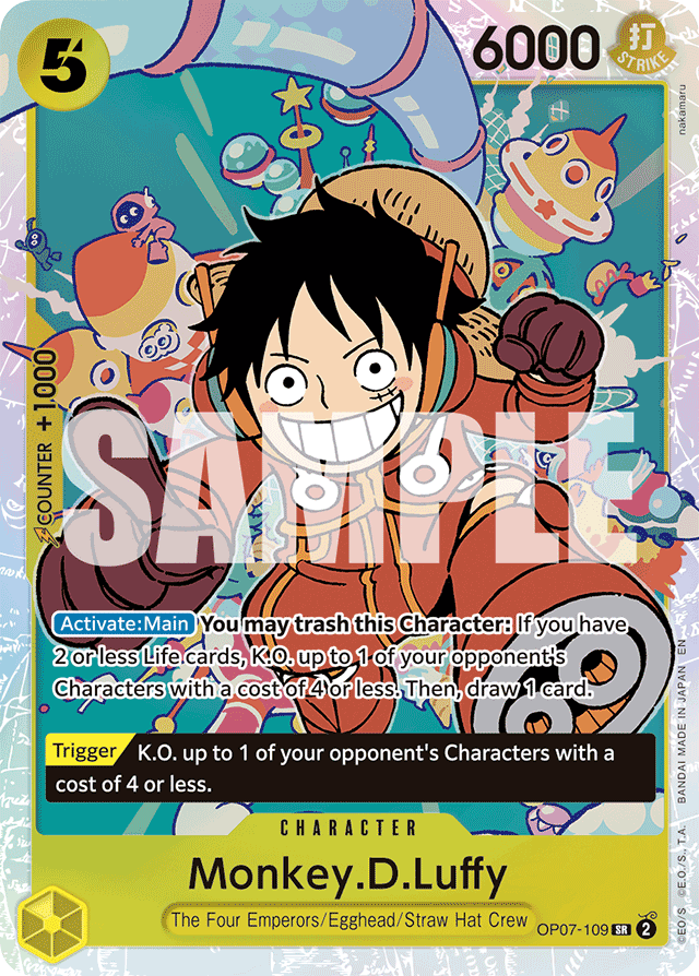 Monkey.D.Luffy OP07-109 Reprint card, 500 Years In The Future