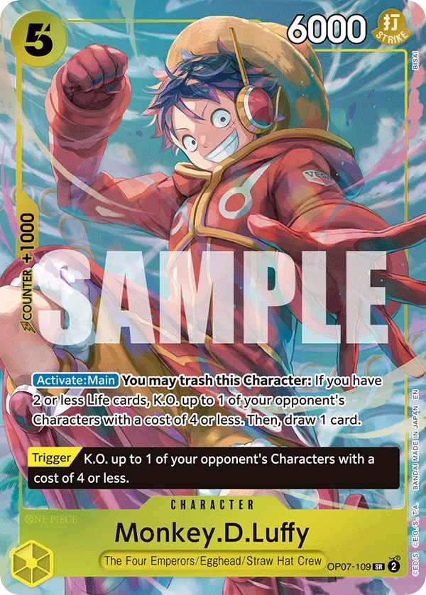Monkey.D.Luffy OP07-109 Illustration Box Vol. 3 Alt Art card, 500 Years In The Future