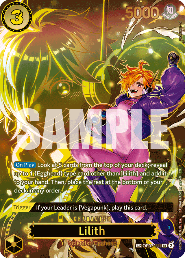 Lilith OP07-111 SP Alt Art card, 500 Years In The Future
