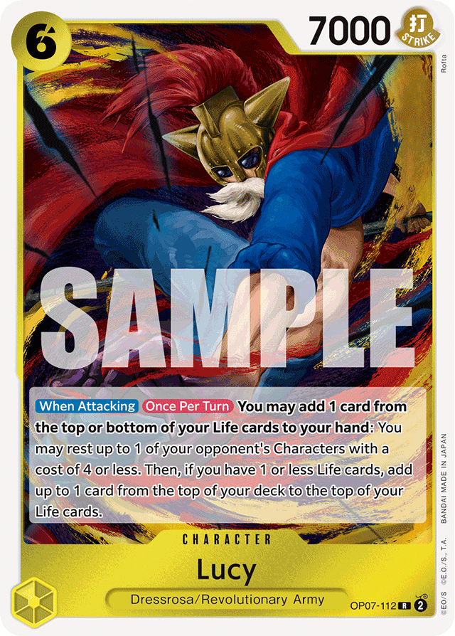 Lucy OP07-112 card, 500 Years In The Future