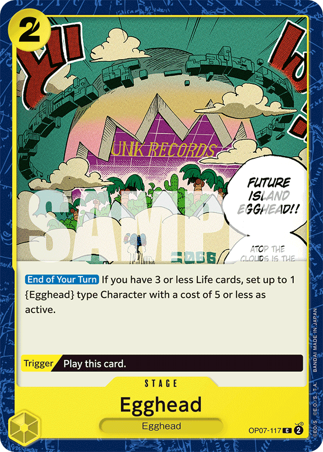 Egghead OP07-117 card, 500 Years In The Future