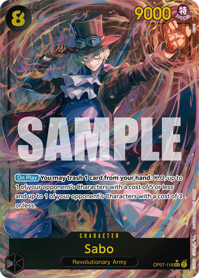Sabo OP07-118 Alt Art card, 500 Years In The Future