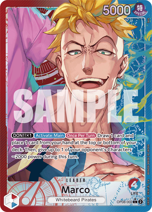 Marco OP08-002 Alt Art card, Two Legends