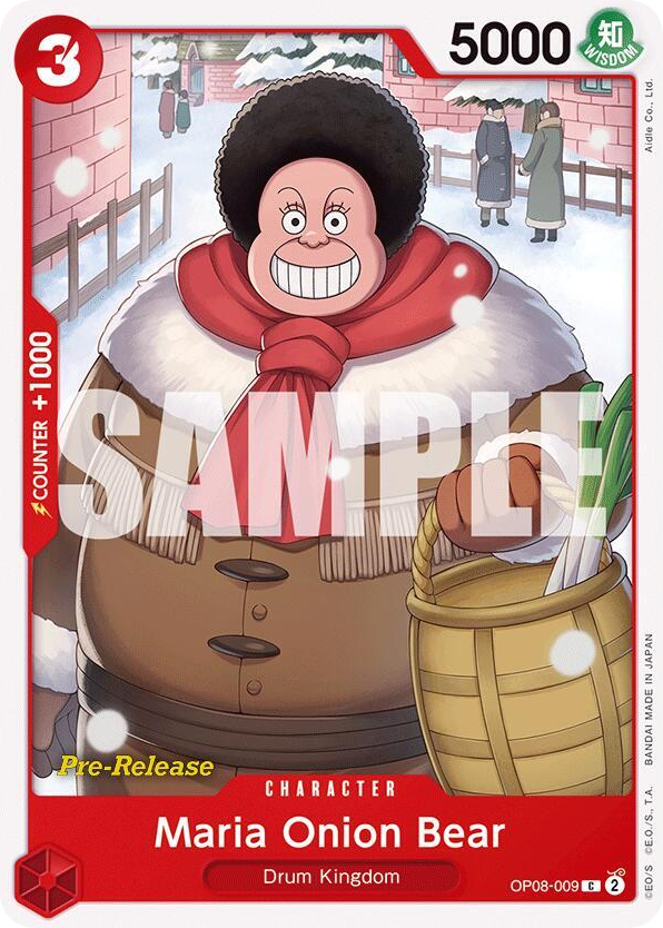 Maria Onion Bear OP08-009 Pre-Release Stamp card, Two Legends