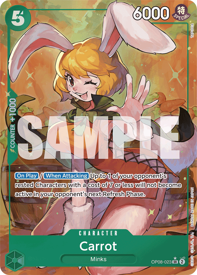 Carrot OP08-023 Alt Art card, Two Legends