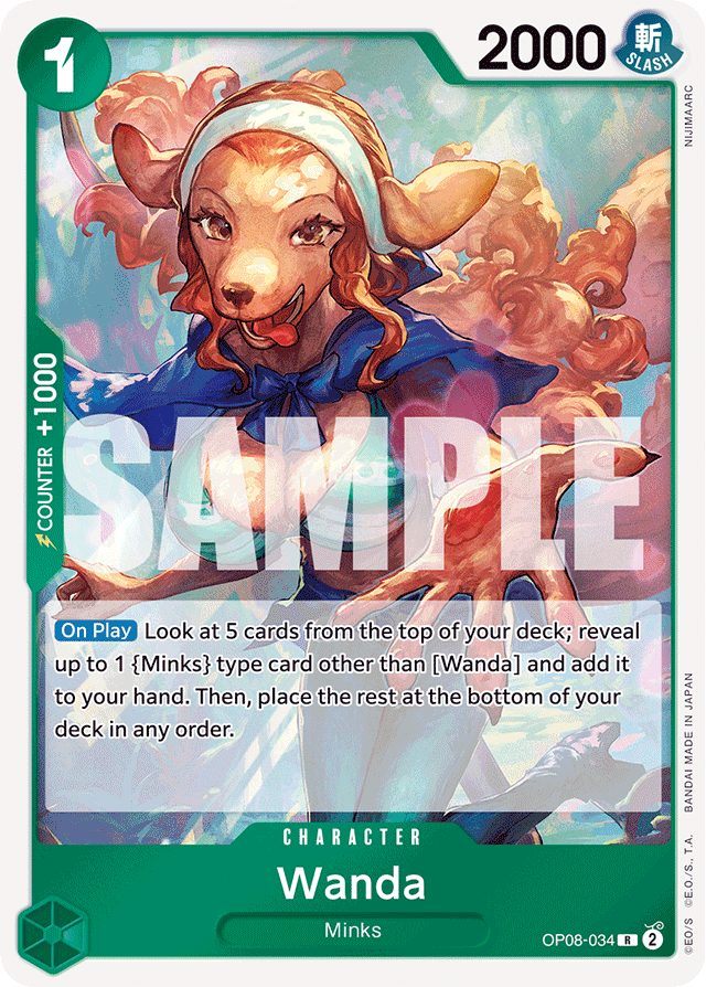 Wanda OP08-034 card, Two Legends