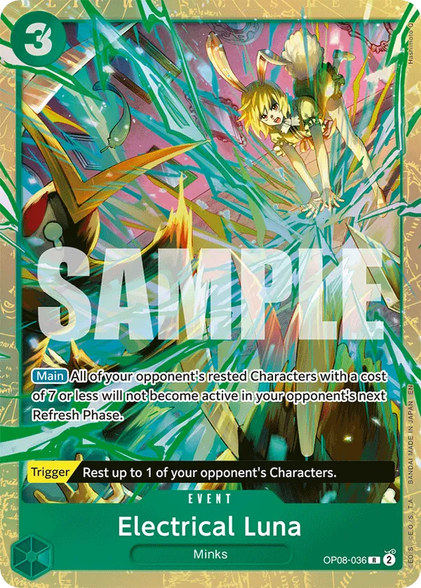 Electrical Luna OP08-036 Best Selection Vol. 5 Alt Art card, Two Legends