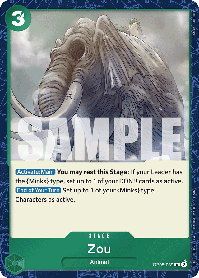 Zou OP08-039 card, Two Legends