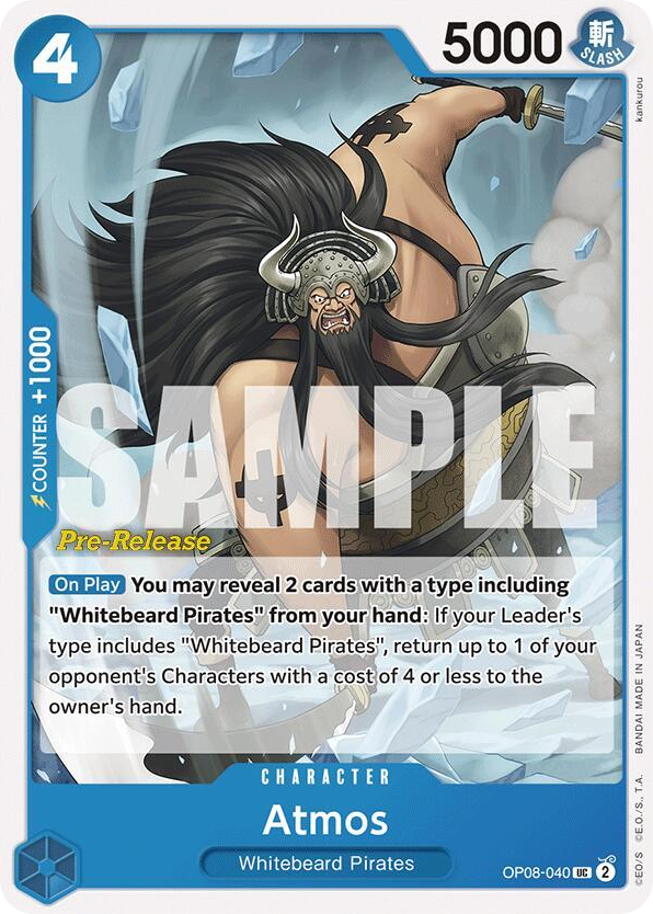 Atmos OP08-040 Pre-Release Stamp card, Two Legends