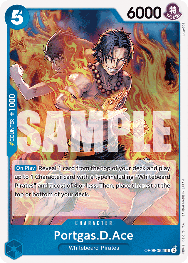 Portgas.D.Ace OP08-052 card, Two Legends